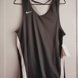 Nike Gray and White Sleeveless Basketball Jersey Reversible, Dry-fit, Small